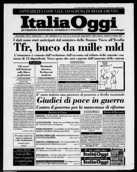 Italia oggi : quotidiano di economia finanza e politica